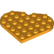 Lego srdce 6x6, světle oranžová (6252674)